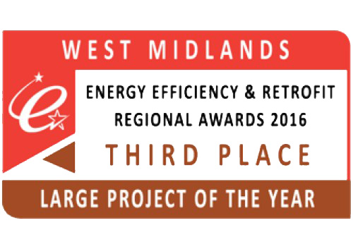 West Midlands Energy Efficiency & Retrofit Reginal Awards 2016 Third Place Large Project of the Year - ESP Energy