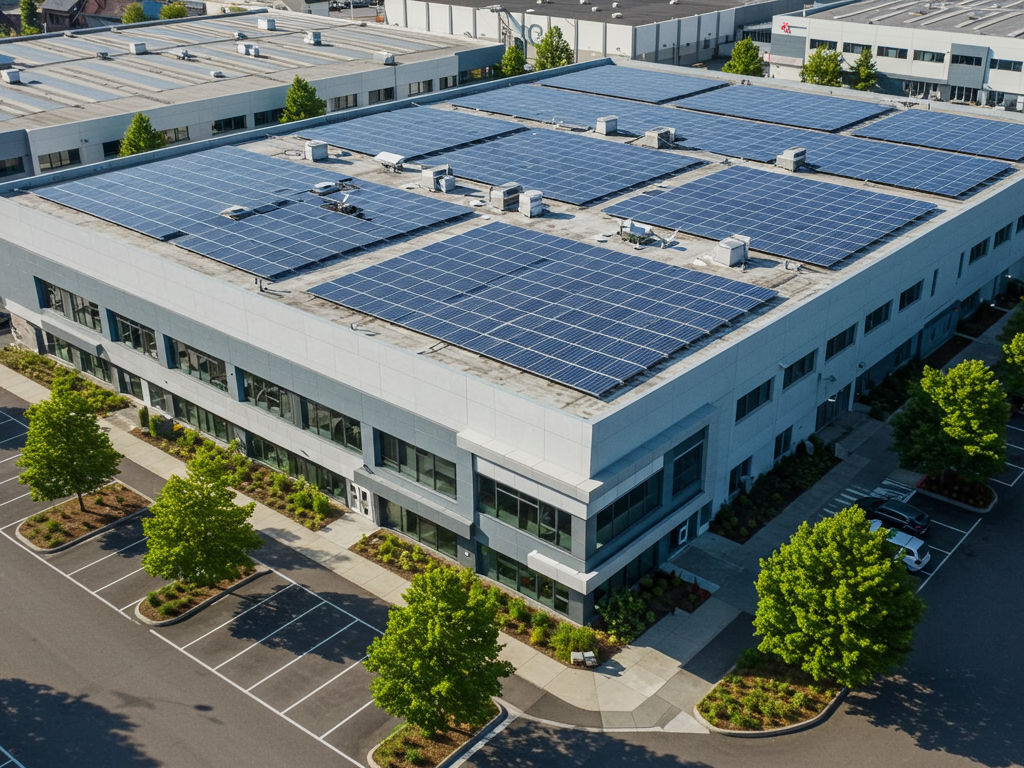 solar photovoltaics on commercial building